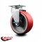 Service Caster 5 Inch Red Poly on Cast Iron Wheel Swivel Caster with Roller Bearing SCC SCC-20S520-PUR-RS - alternate 4